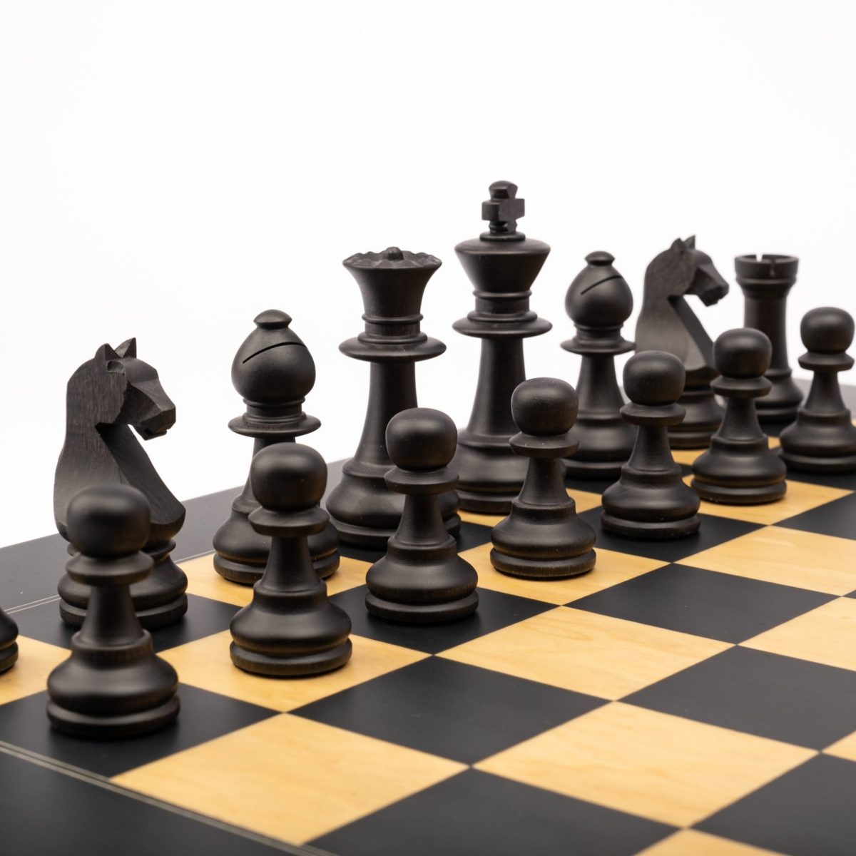 Conjunt d'escacs Staunton Europa nº6 amb peces plomades - NEGRE